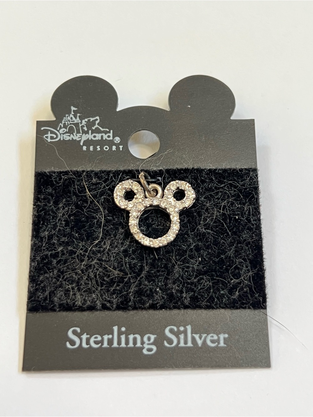 Disney Sterling Silver Mickey Crystal Pendant - Silver